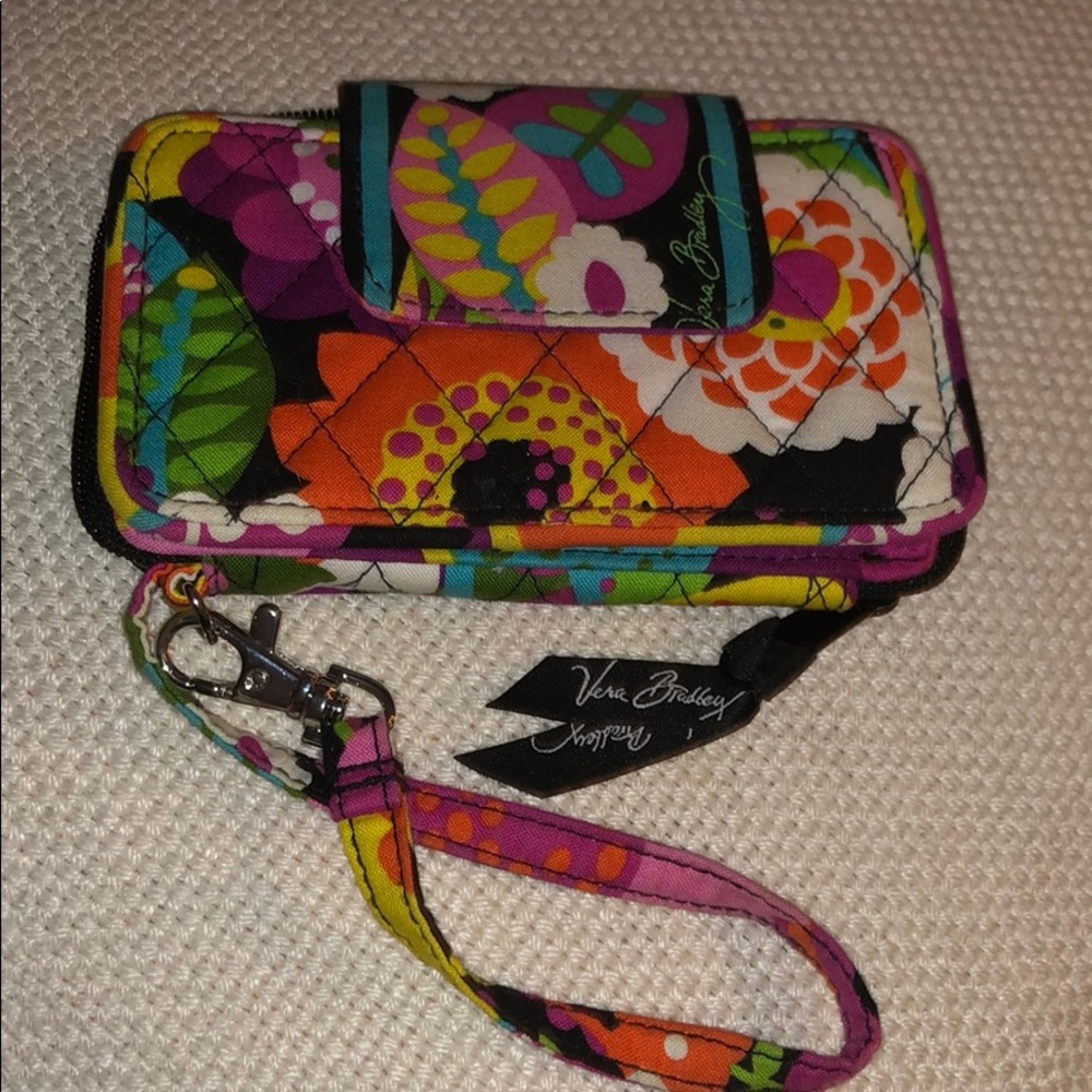 Vera Bradley wristlet I Phone 10x zip wallet